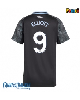 Aston Villa Harvey Elliott #9 Tricou Fotbal Replică 2025-26 Femei Deplasare